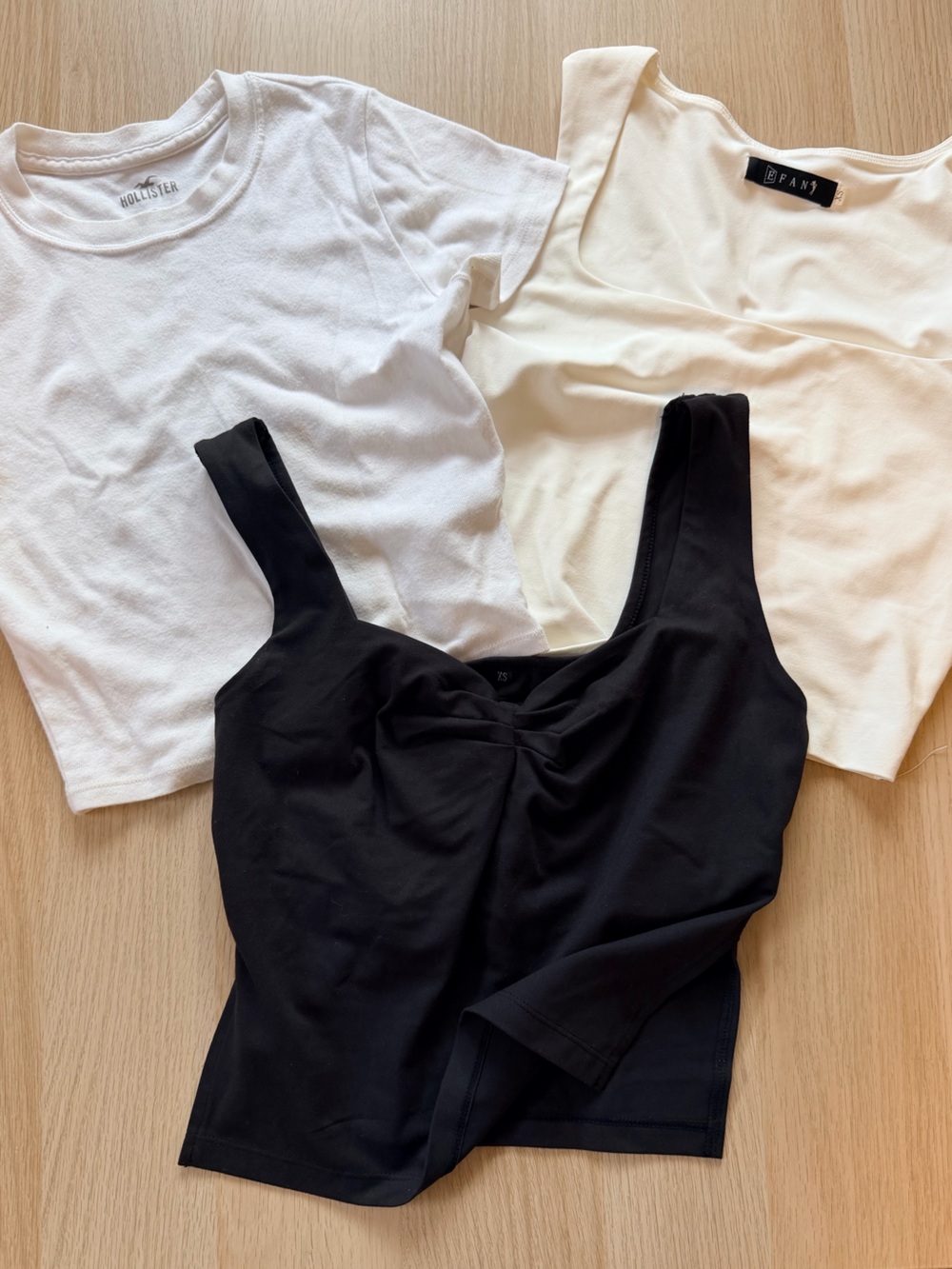 3-Pack Ribbed Tank Tops in Black, White, Cream